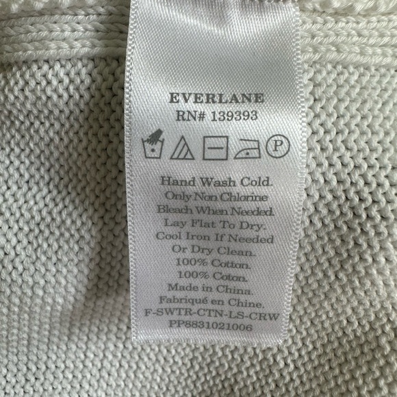 Everlane White Knitted Crew Neck Sweater - Picture 7 of 8